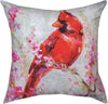 Manual Woodworkers Cardinal Redbud Climaweave Decorative Pillow 18x18