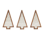 Framed Paper Mache Pine Tree Set – Set of 3, 17"H Rustic Christmas Wall Decor by Melrose
