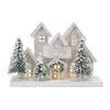 Lighted Holiday Village Houses – 12.5"L x 8"H Wood Décor