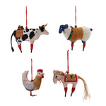 Melrose Vintage Craft Farm Animal Ornament (Set of 12)