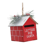 Melrose Frosted Metal Mailbox Oranment (Set of 2)