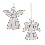 Melrose Metal Framed Angel Ornament (Set of 6)