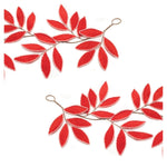 Traditional Christmas Fabric Leaf Garlands by Melrose