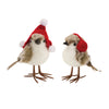 Melrose Winter Bird Shelf Sitter with Hat Accents (Set of 6)