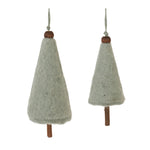 Melrose Felt Wool Pine Tree Ornament (Set of 8)