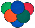 Carpets for Kids Mini Go Rounds Seating Classroom Rug,Set of 12