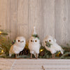 Christmas Woodland Owl Figurines – Set of 3