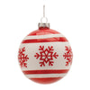 Melrose Snowflake Glass Ball Ornament (Set of 6)