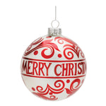 Melrose Glass Merry Christmas Ball Ornament (Set of 6)