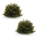 Christmas Pine Half Orb – Pinecone Plastic Decor 7" Set of 2 by Melrose