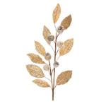 Melrose Beaded Gold Leaf Stem (Set of 2)