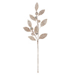Beaded Silver Leaf Stem 