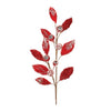 Melrose Beaded Red Leaf Stem (Set of 2)