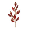 Melrose Beaded Burgandy Leaf Stem (Set of 2)