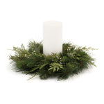 Melrose Mixed Pine Juniper Candle Ring 19"D