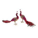 Melrose Beaded Royal Peacock Shelf Sitter (Set of 2)