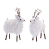 Melrose Fluffy Winter Deer Shelf Sitter (Set of 6)