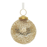 Melrose Gold Distressed Glass Ball Ornament (Set of 6)