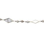 Christmas Garland – Silver Geometric Beaded 0.25" Thick 48" Set of 2 by Melrose