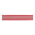 Melrose Red and White Stripe Wired Ribbon (Set of 2)