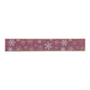 Melrose Mauve and Glitter Snowflake Wired Ribbon 2.5" x 10yds.