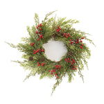 Melrose Mixed Pine Berry Candle Ring 17.5"D