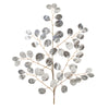 Melrose Metallic Silver Dollar Leaf Spray (Set of 6)