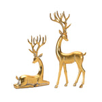 Melrose Modern Gold Deer Figurine (Set of 2)