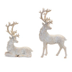 Melrose Brushed Gold Holiday Deer Figurine (Set of 2)