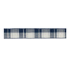 Melrose Navy Blue and White Plaid Wired Ribbon (Set of 2)