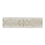 Melrose Ornate White Ribbon 4" x 5 Yds.