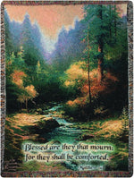 CREEKSIDE TRAIL 50x60 Inch Cotton Tapestry Throw by Manual Woodworkers