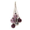 Melrose Purple Glass Ball Cluster Drop Ornament (Set of 2)