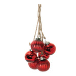 Melrose Red Glass Ball Cluster Drop Ornament (Set of 2)