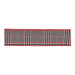 Melrose Red and Black Houndstooth Plaid Wired Ribbon 4" x 10yds