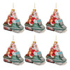 snowmobile santa ornament