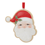 Melrose Frosted Santa Cookie Ornament (Set of 12)