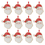 Decorative Santa Cookie Resin Christmas Ornament Set of 12 Indoor Tree Decor by Melrose