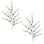Decorative Green Jewel Bead Spray Set of 2 Holiday Stems 33.5 Inch by Melrose