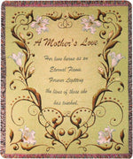A Mother’s Love Cotton Throw – Woven 50x60 inch Tapestry by Manual Woodworkers