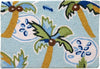 Beach House Doormat – 20"x30" Palm & Sand Dollar Rug for Indoor/Outdoor Use