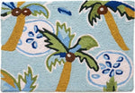 Jellybean Tropical Palms & Sand Dollars Doormat – 20"x30" Accent Mat for Beach-Inspired Home Decor