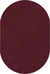 Carpets for Kids Mt St Helens Solids Collection Classroom Rug, Cranberry Red, 7' 6" x 12' Oval