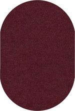 Carpets for Kids Mt St Helens Solids Collection Classroom Rug, Cranberry Red, 7' 6" x 12' Oval