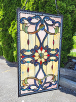 Colorful Glass Window Art – 276 Cut Tiffany Panel from Fine Art Lighting