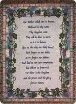 The Lord’s Prayer Woven Throw – 50x60 Inch Cotton by Manual Woodworkers