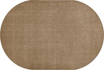 Carpets for Kids Mt. St. Helens Solids Classroom Rug, Sahara Tan, 7ft 6in x 12ft, Oval