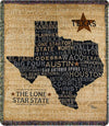 Decorative Cotton Throw – Texas State-Themed Blanket for Patriotic Spaces