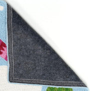 Jellybean 20×30 Blue Paw Print Rug – Indoor/Outdoor Accent Mat