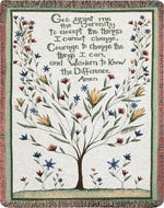 Manual Woodworkers and Weavers Serenity Prayer Tapestry Throw – 50" x 60" Woven Inspirational Blanket